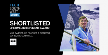 Mike Barritt, Director & Co-Founder of Software Cornwall shortlisted for a Lifetime Achievement Award from Tech South West